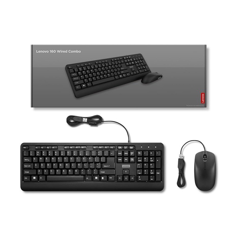 Tastier Maus Lenovo 160 Wired Black 4
